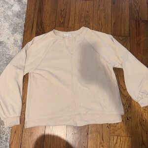 Blu Pepper Lightweight Crewneck Women’s Sweatshirt - Cream Size Medium